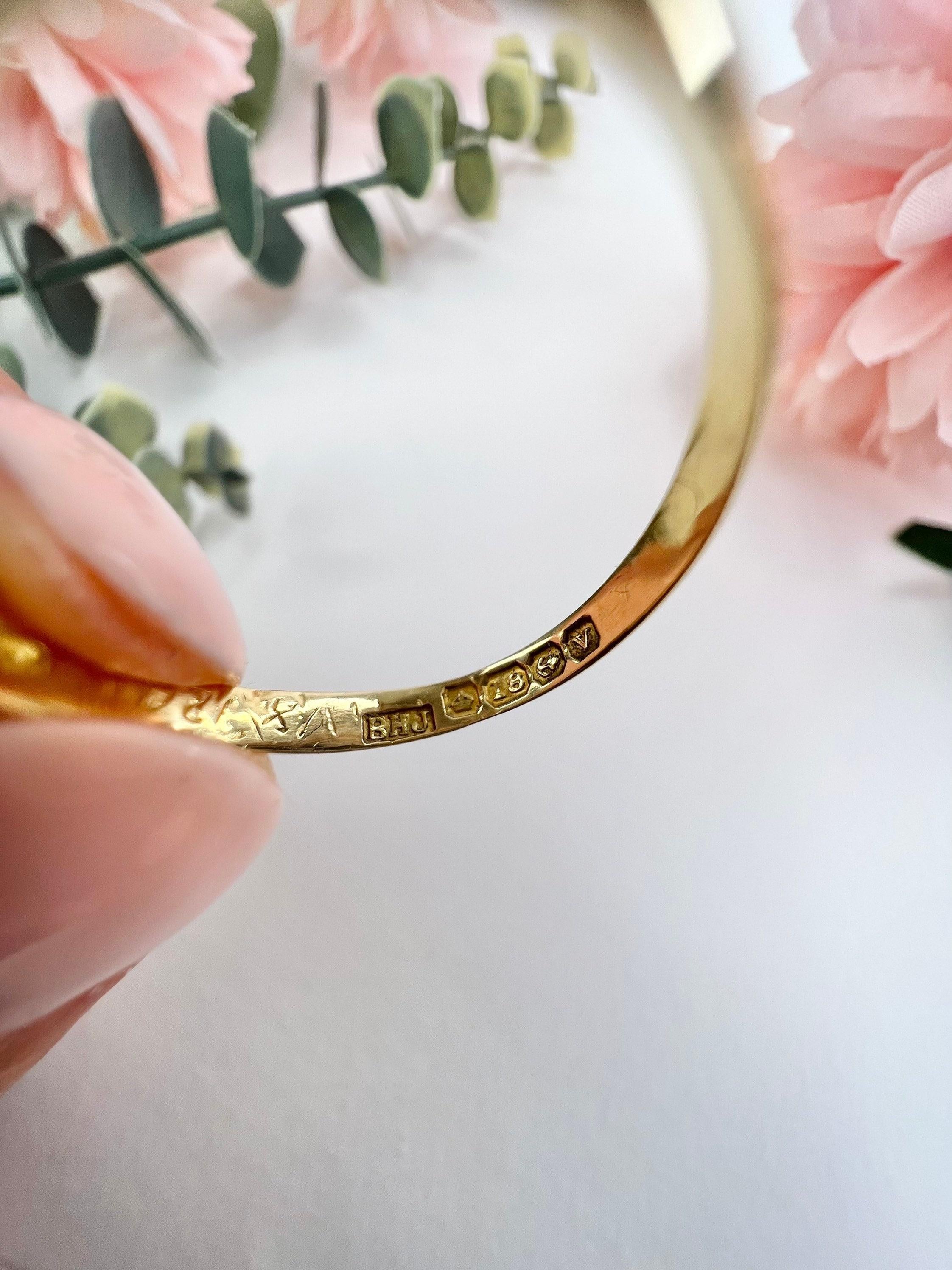 Anillo antiguo de oro de 18 ct con forma de barco de rubíes y diamantes Hallmarked Birmingham 1920 en venta 5