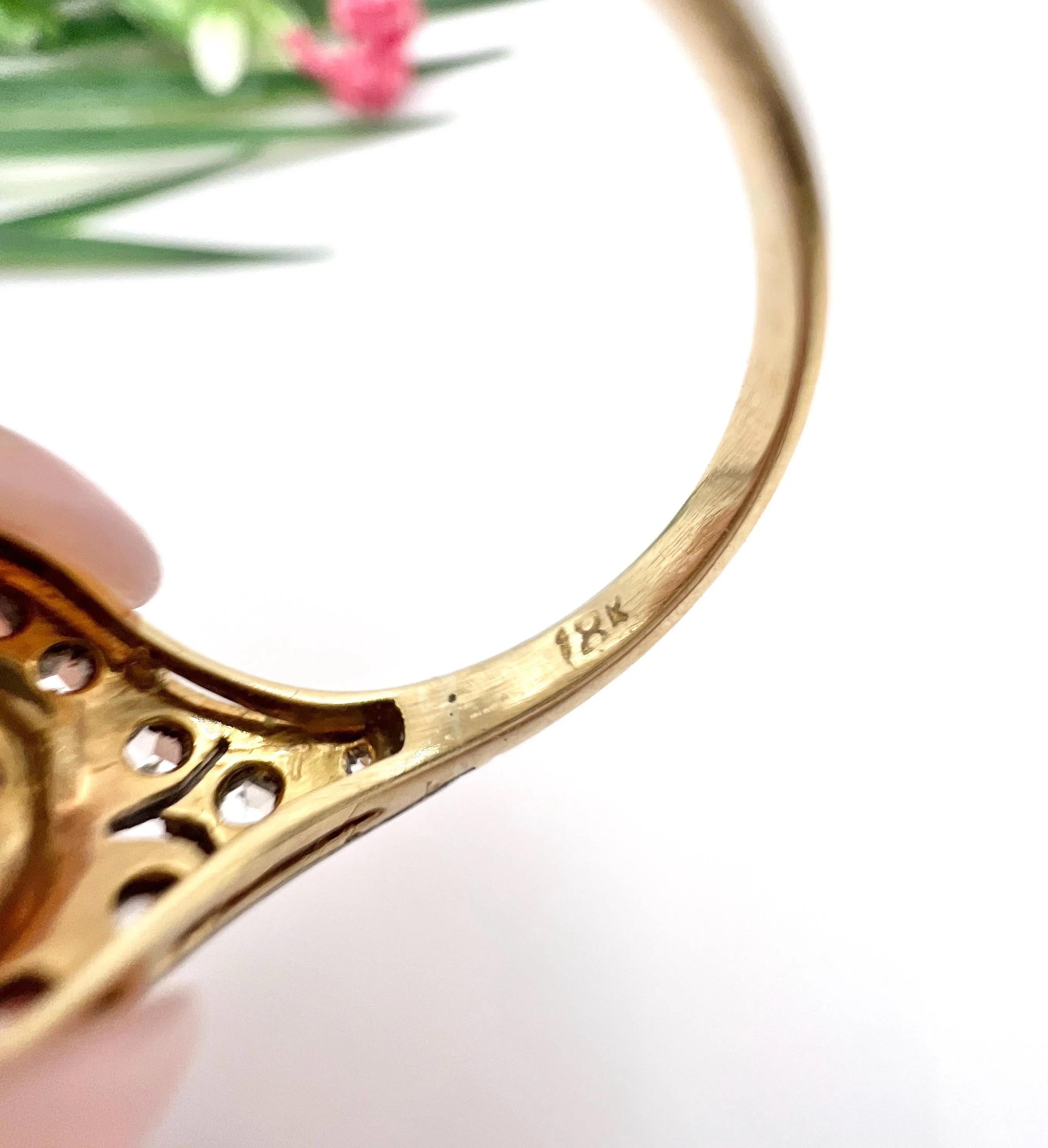 Antique 18ct Gold & Silver, Victorian Rose Cut Diamond Dome Shaped Ring For Sale 4