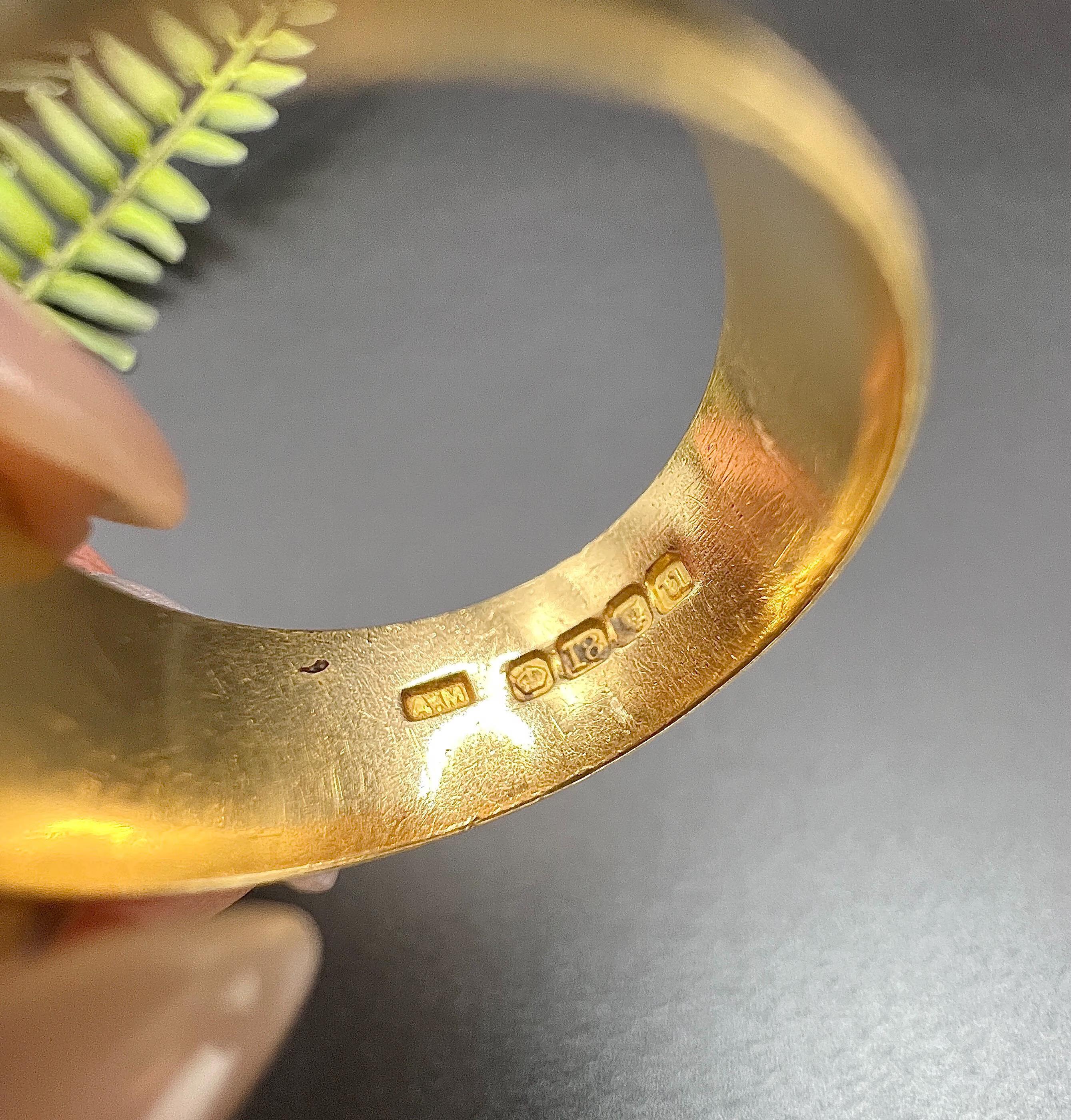 Antique 18ct Gold, Star Set Diamond Buckle/Belt Ring, Hallmarked London 1915 For Sale 1