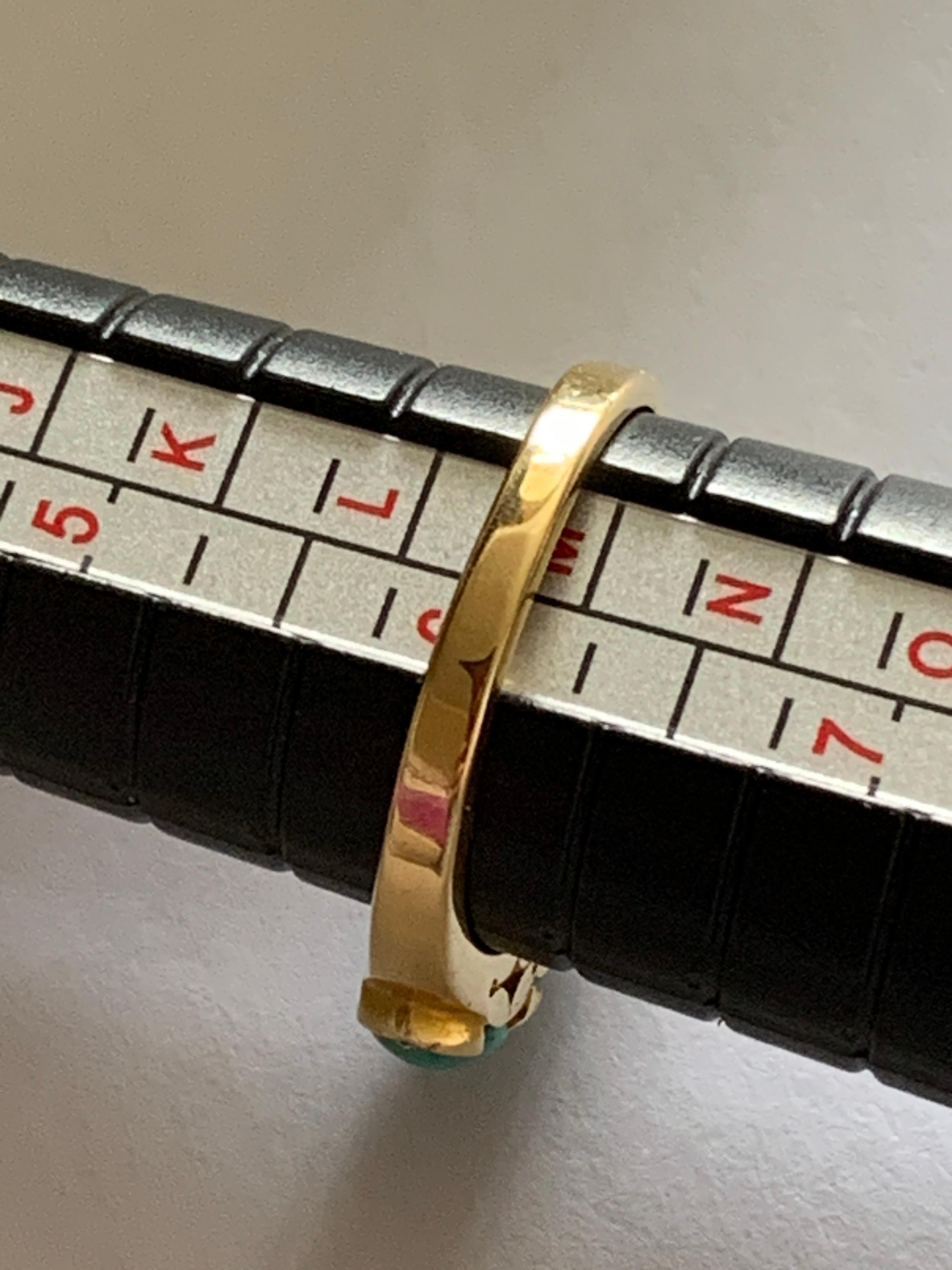 Anello antico in oro 18ct con turchese, perle coltivate e diamanti in vendita 6