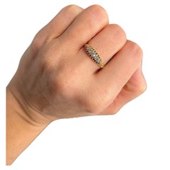 Antico diamante vittoriano a 5 pietre in oro 18 ct.  Anello