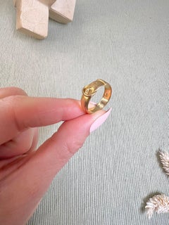 Antique 18ct Gold Victorian Buckle Belt Ring