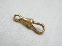 Antique 18ct Rose Gold Large Albert Swivel Dog Clip Clasp 750 Purity