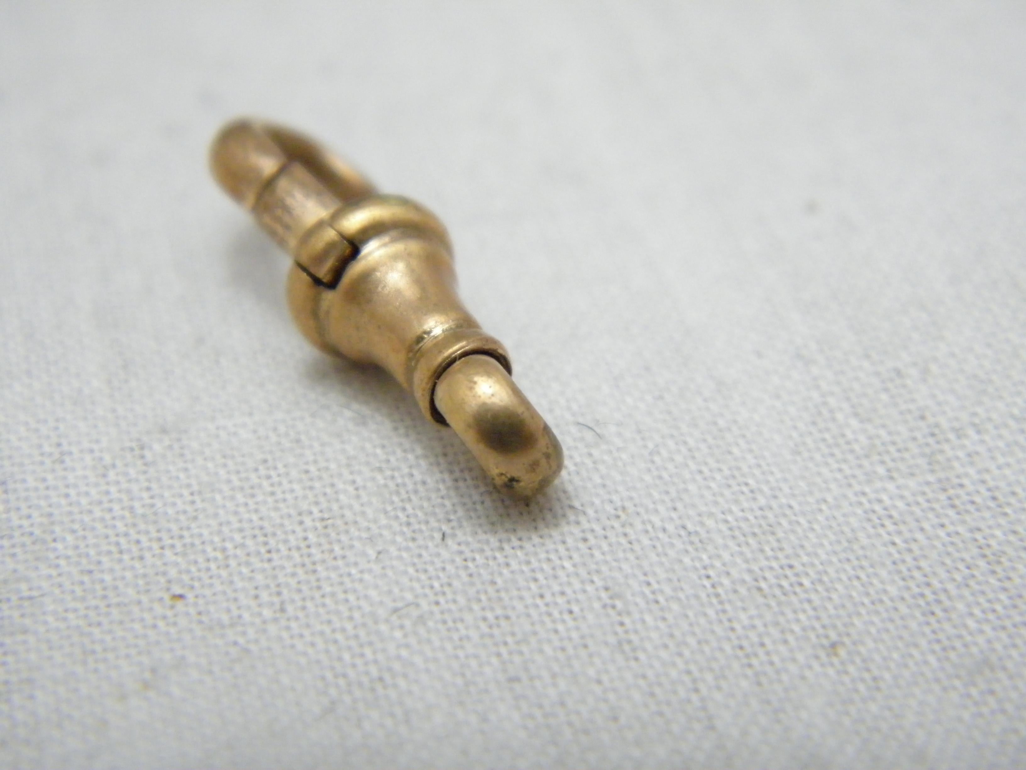Antike antike 18 Karat Roségold große Albert Swivel Hundeklammerverschluss 750 Reinheit im Zustand „Gut“ im Angebot in Camelford, GB