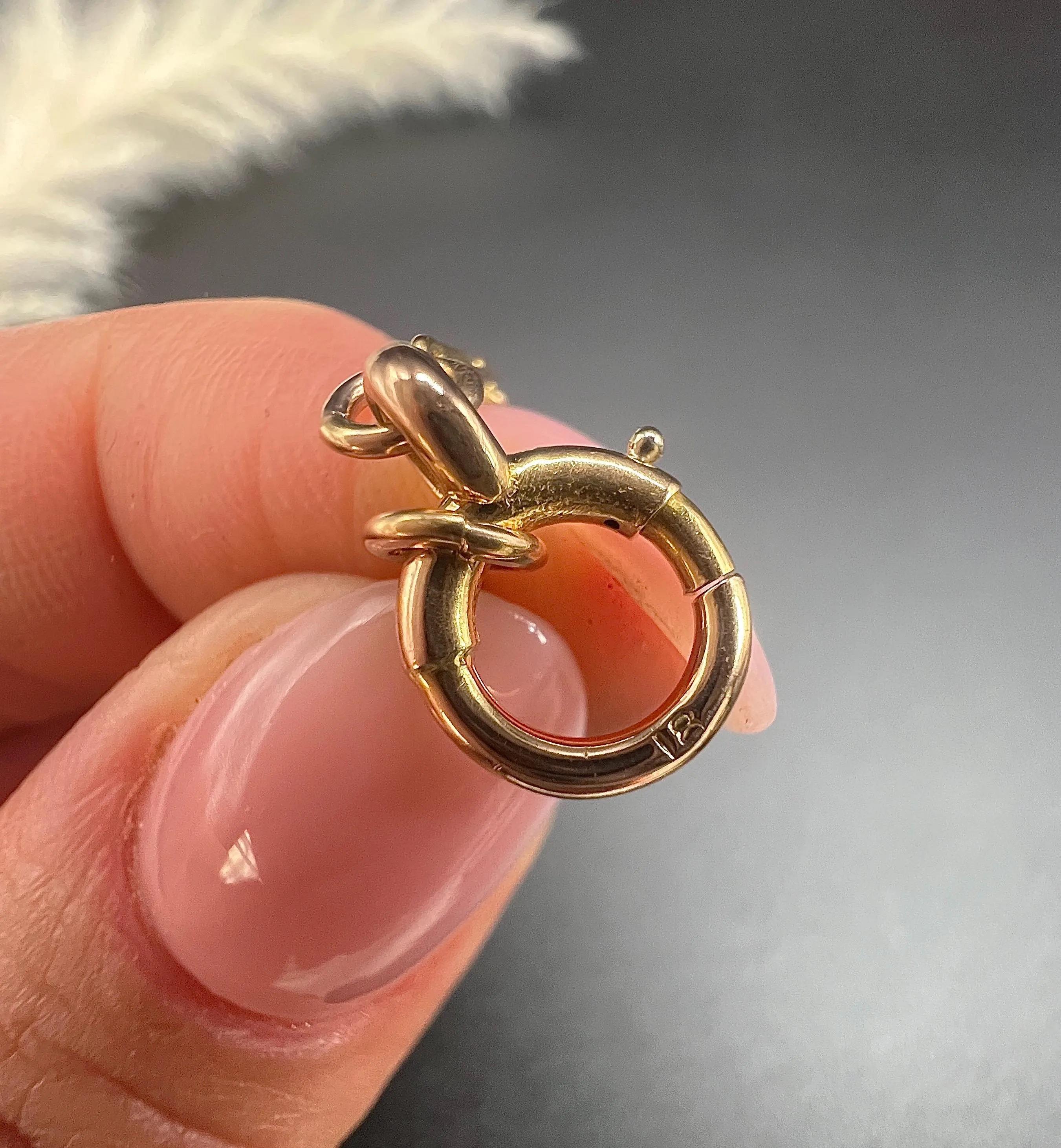 Antique 18ct Two Colour Gold, Edwardian Paperclip Link Bracelet with Bolt Ring en vente 1