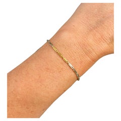 Antique 18ct Two Colour Gold, Edwardian Paperclip Link Bracelet with Bolt Ring