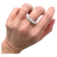 Antique 18ct White Gold, Edwardian 5 Stone Diamond Ring