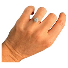 Used 18ct White Gold French Diamond Single Stone Engagement Ring