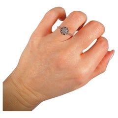Used 18ct White Gold French Single Stone Diamond Engagement Ring