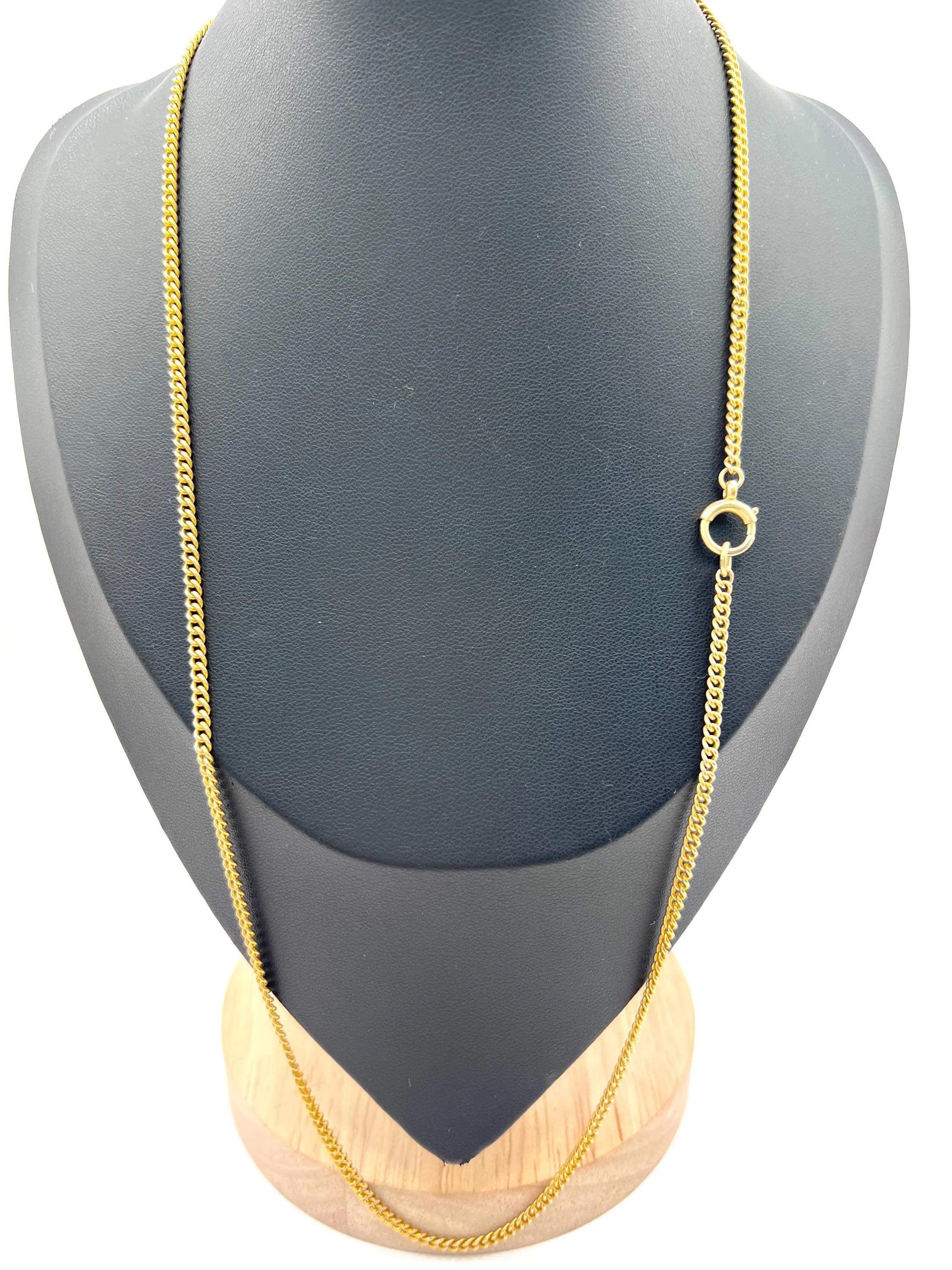 Antique 18ct Yellow Gold, 1920s 23 Inch Fine Curb Link Chain For Sale ...