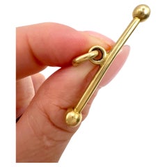 Antique 18ct Yellow Gold, Edwardian 39.6mm T-Bar Accessory Pendant