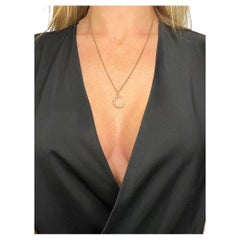 Colgante antiguo de oro amarillo de 18 ct, eduardiano de diamantes y perlas en forma de luna creciente
