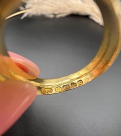 Antique 18ct Yellow Gold, Edwardian Diamond Snake Ring, Hallmarked Chester 1903