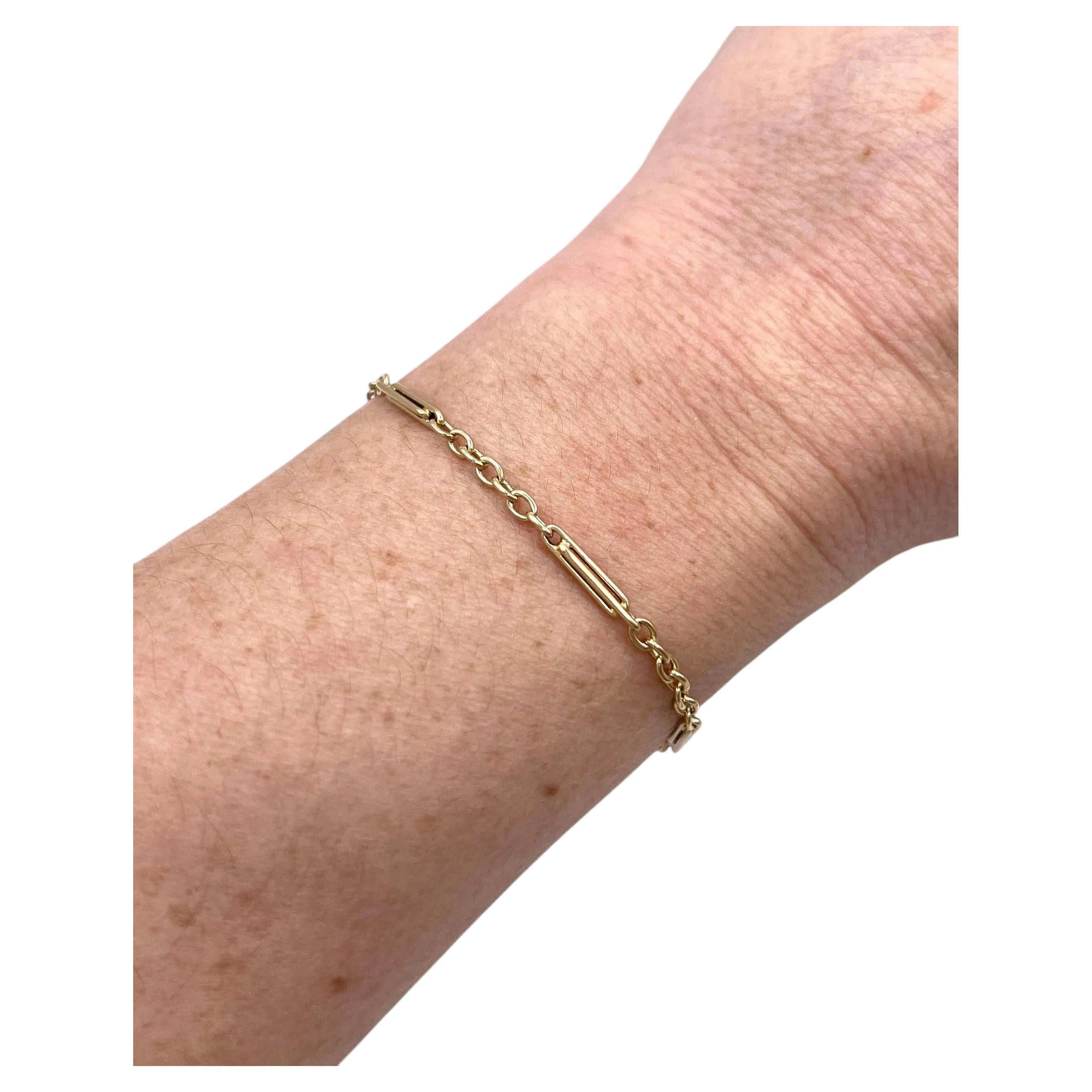Antico bracciale a maglie fantasia in oro giallo 18ct, con marchio Birmingham 1925 in vendita