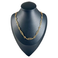 Antique 18ct Yellow Gold, Fine Filigree Gold Collar Necklace