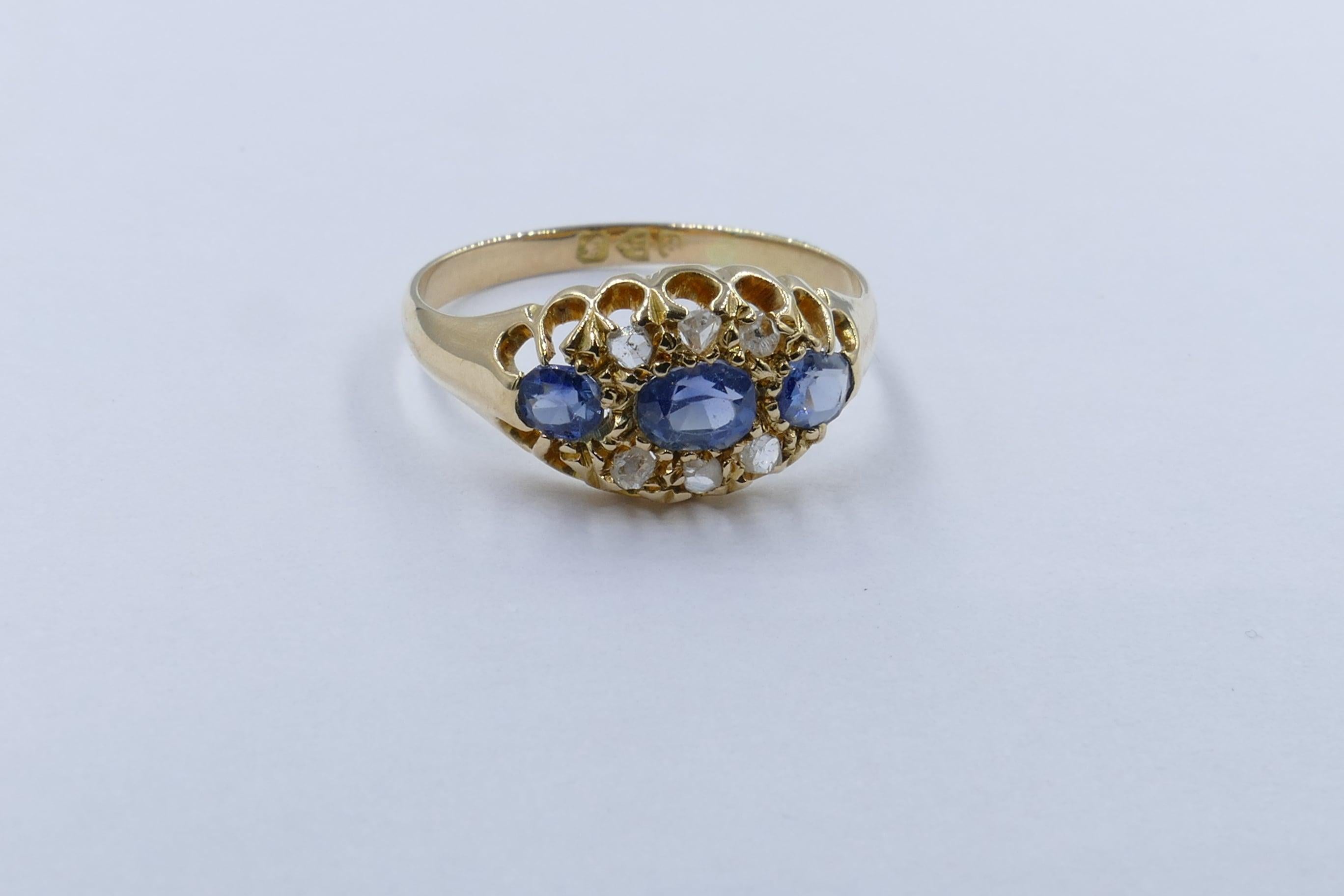 vintage sapphire gold ring
