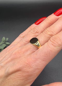 Antique 18ct Yellow Gold Plain Signet Ring, Hallmarked Birmingham 1927