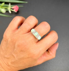 Antique 18ct Yellow Gold & Platinum, Edwardian Carved Opal and Diamond Ring