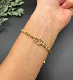 Antique 18ct Yellow Gold, Victorian Curb Link Albert Bracelet