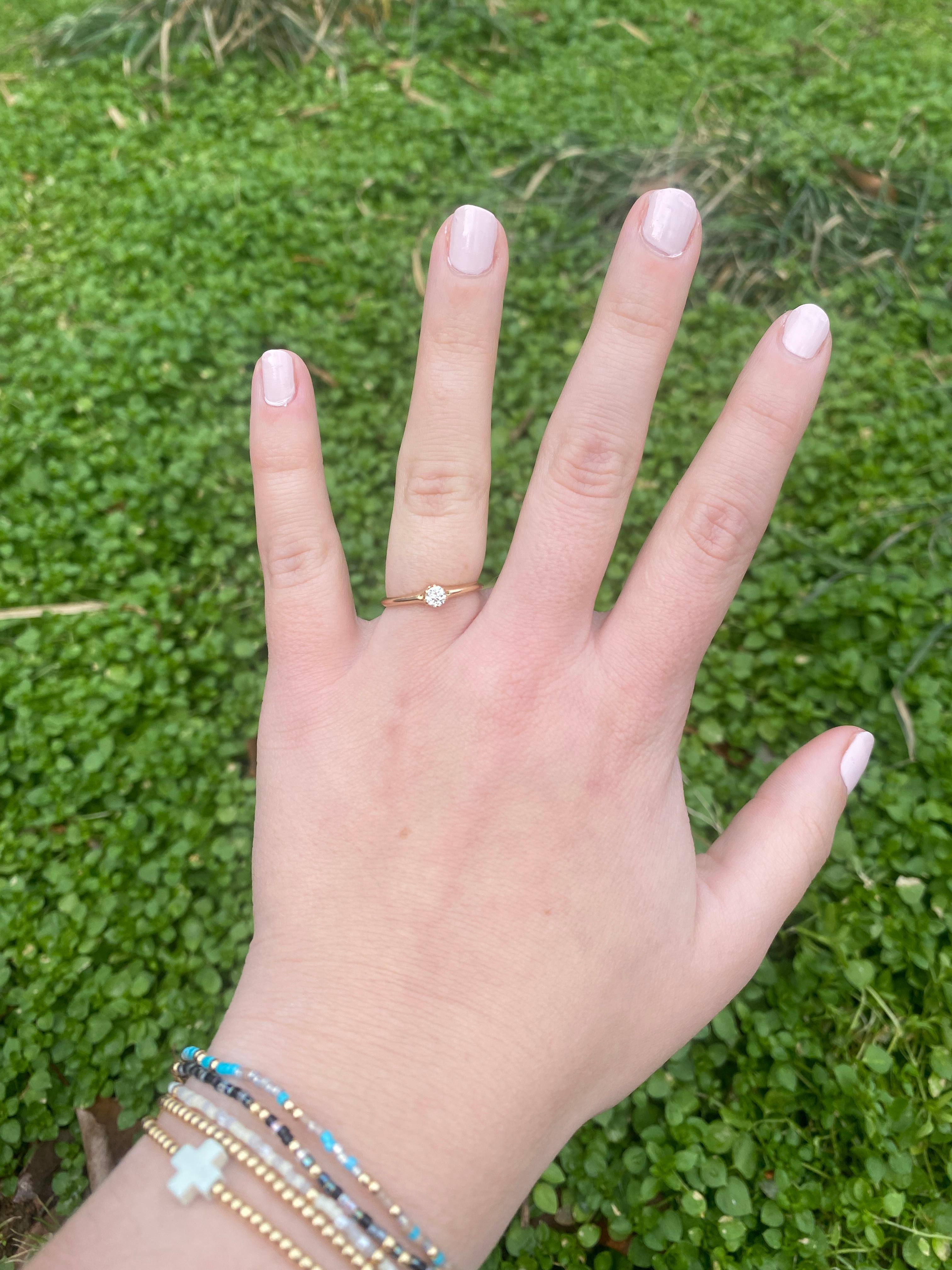 Antiker .18ctw Diamant-Verlobungsring, 14k Gelbgold, Ring Größe 6,5 im Angebot 1