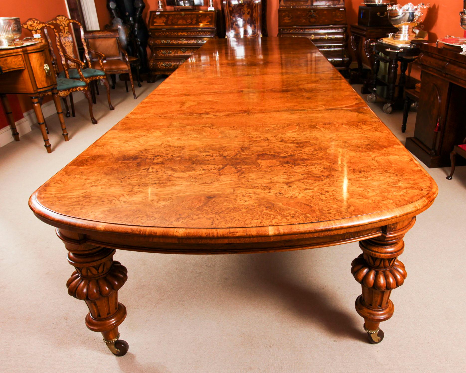 Hand-Crafted Antique 18ft Victorian Pollard Oak Extending Dining Table 19th Century