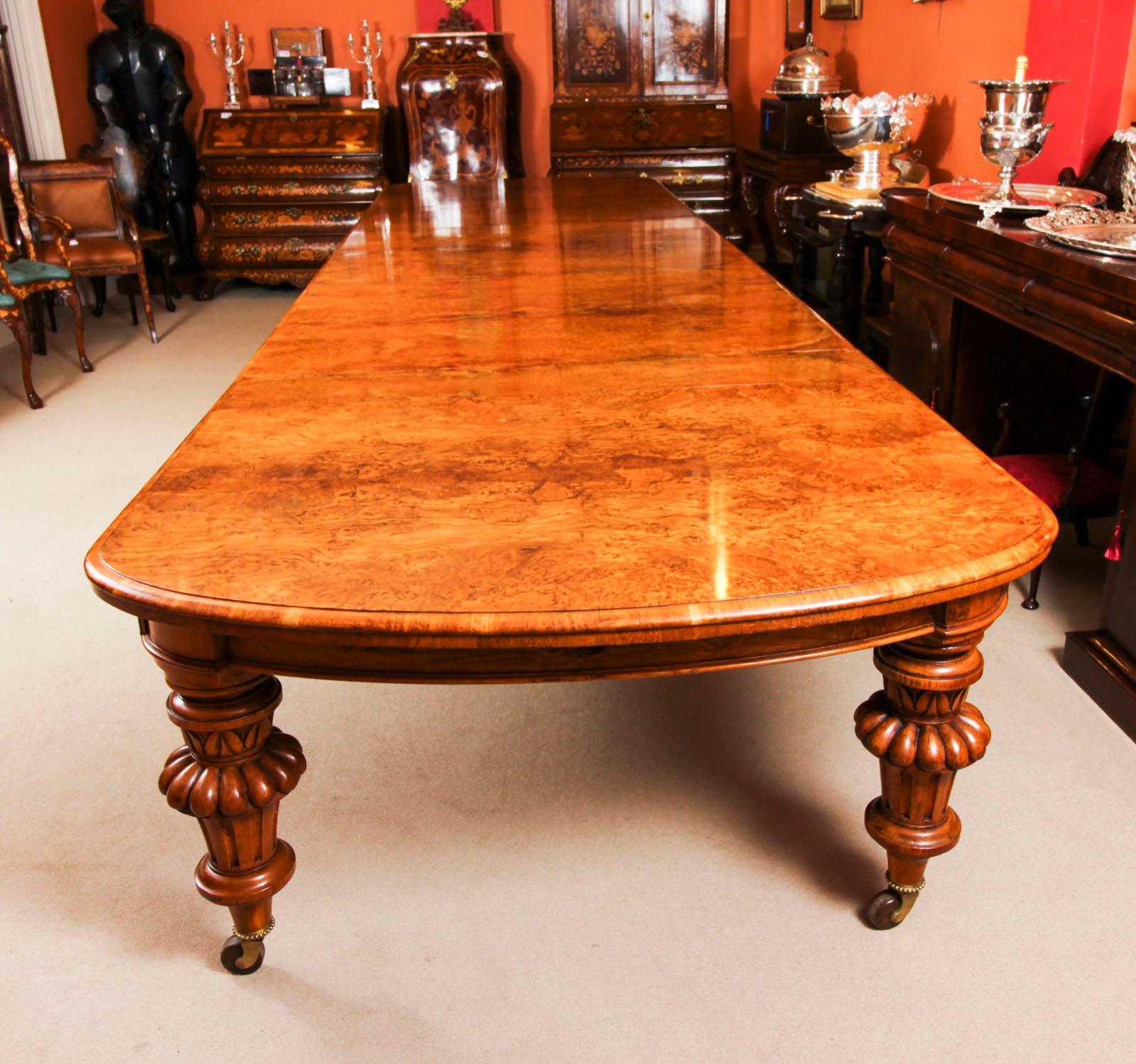 Antique 18ft Victorian Pollard Oak Extending Dining Table 19th Century 2