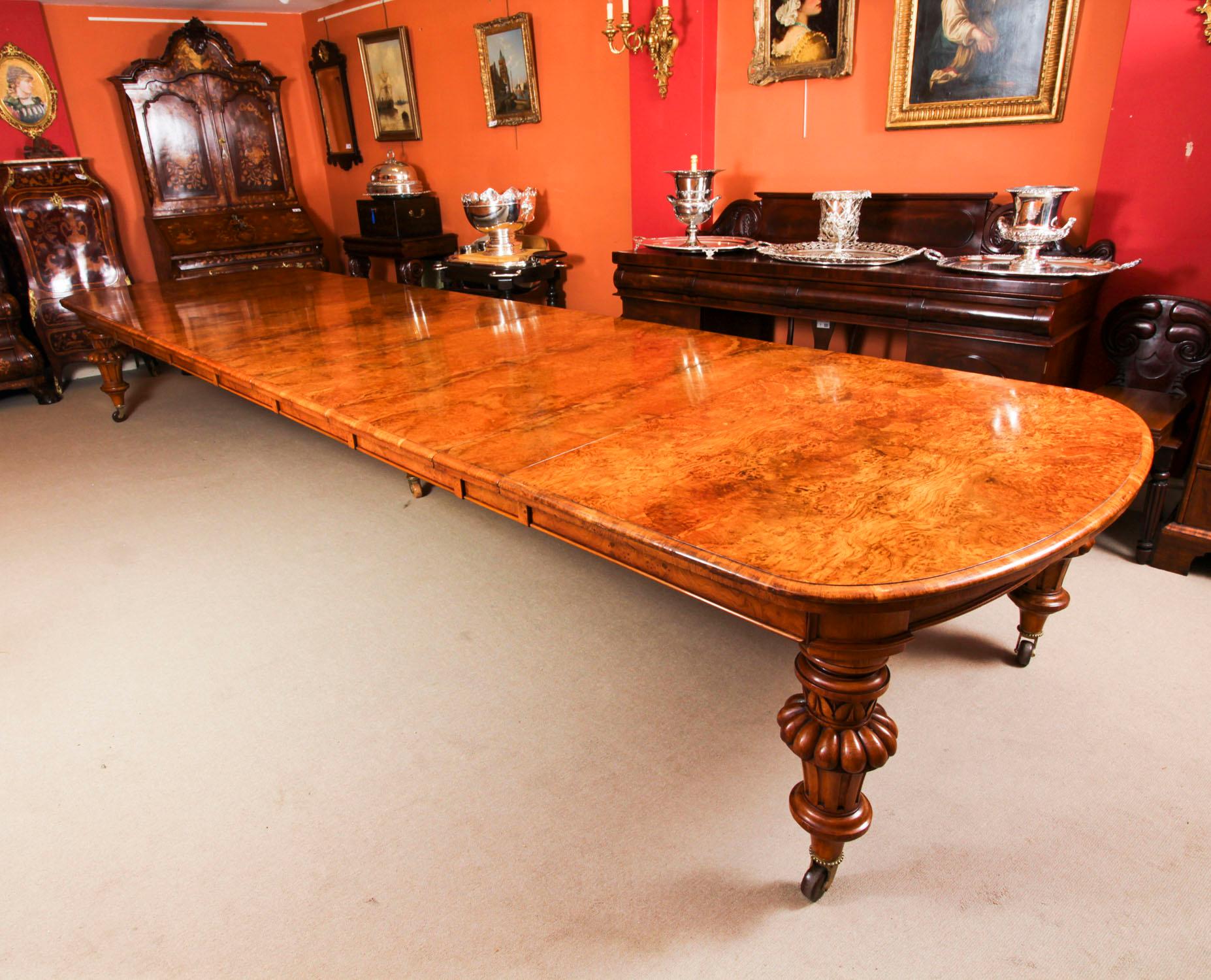 Antique 18ft Victorian Pollard Oak Extending Dining Table 19th Century 3