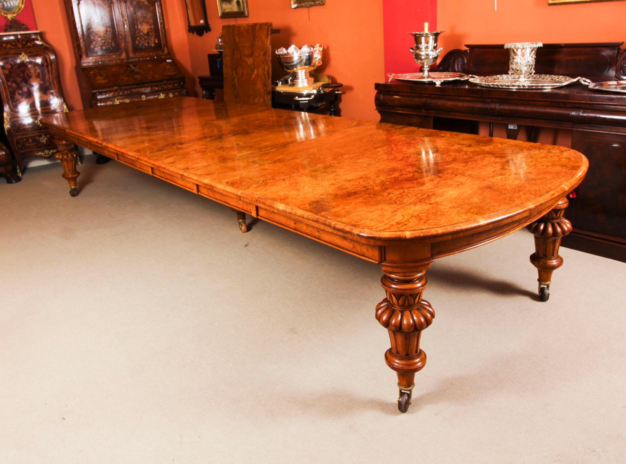 Antique 18ft Victorian Pollard Oak Extending Dining Table 19th Century 4