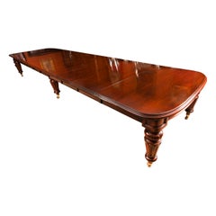 Antique 18ft William IV Mahogany Extending Dining Table C1830 19th Century