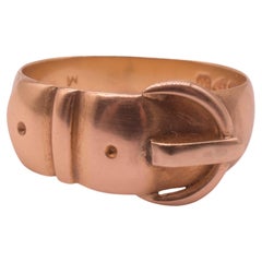 Antique 18K Buckle Ring hallmarked for 1910