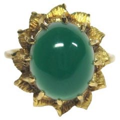 Antique 18k Chrysoprase Ring