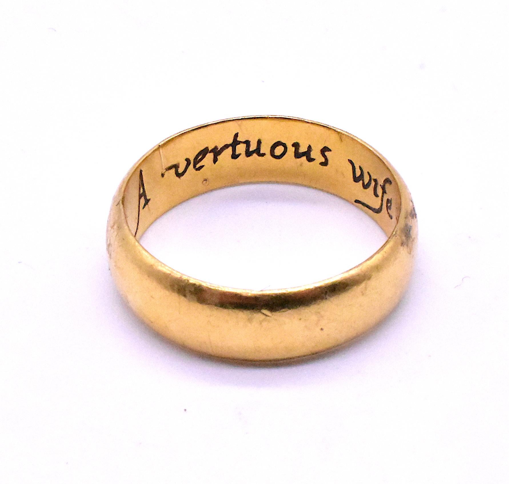 Poesie-Ringe waren im 16. und 17. Jahrhundert in England und Frankreich als Geschenke für Verliebte beliebt. Die Zitate stammten häufig aus Liebesgeschichten und sind in der Regel auf der Innenseite des Rings eingraviert. Die Inschriften waren oft