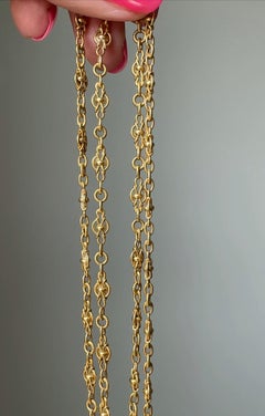 Antique 18K Fancy Link Chain Necklace
