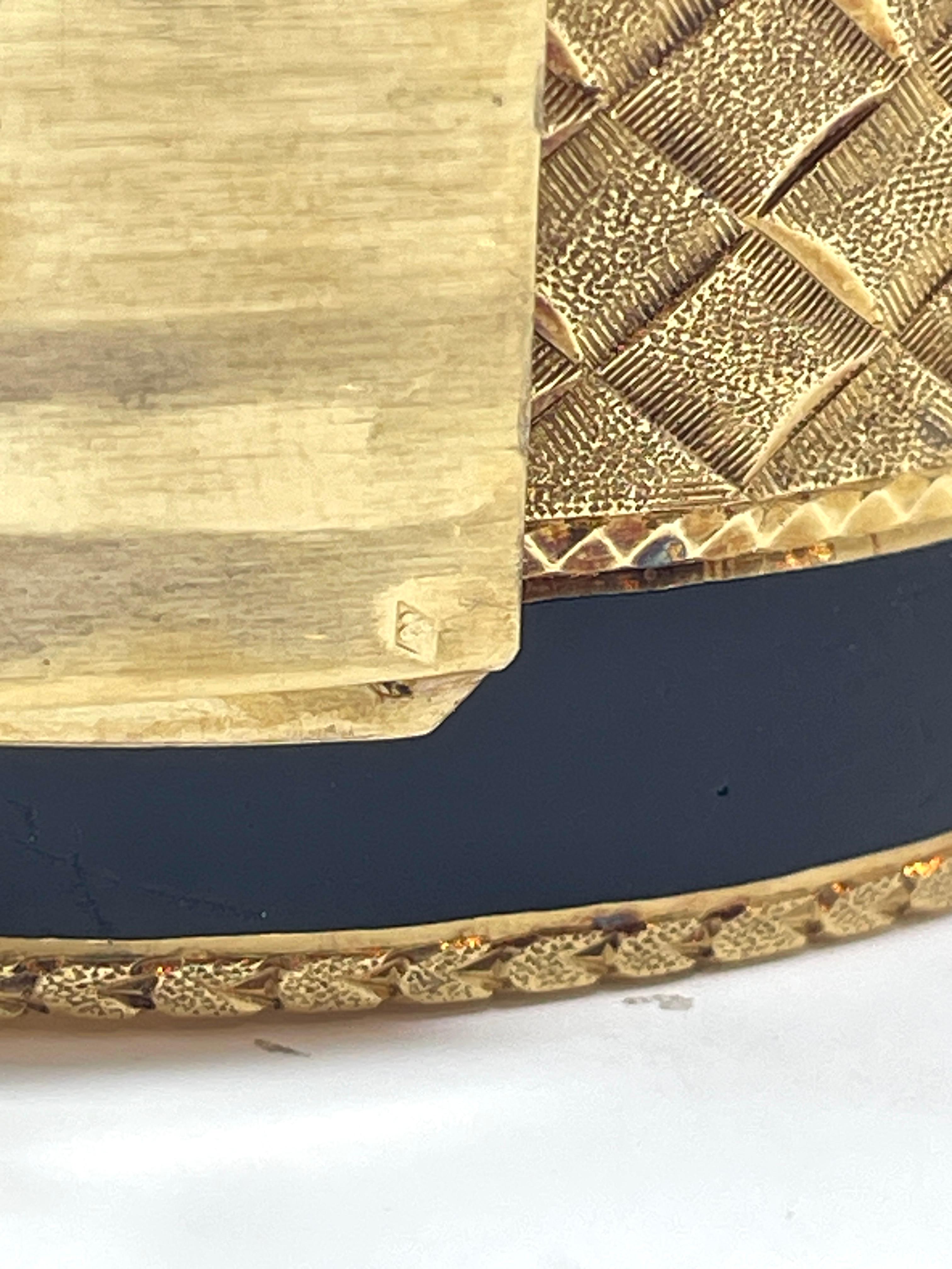 Antikes Armband aus 18 Karat französischer Emaille und Diamanten im Rosenschliff 7