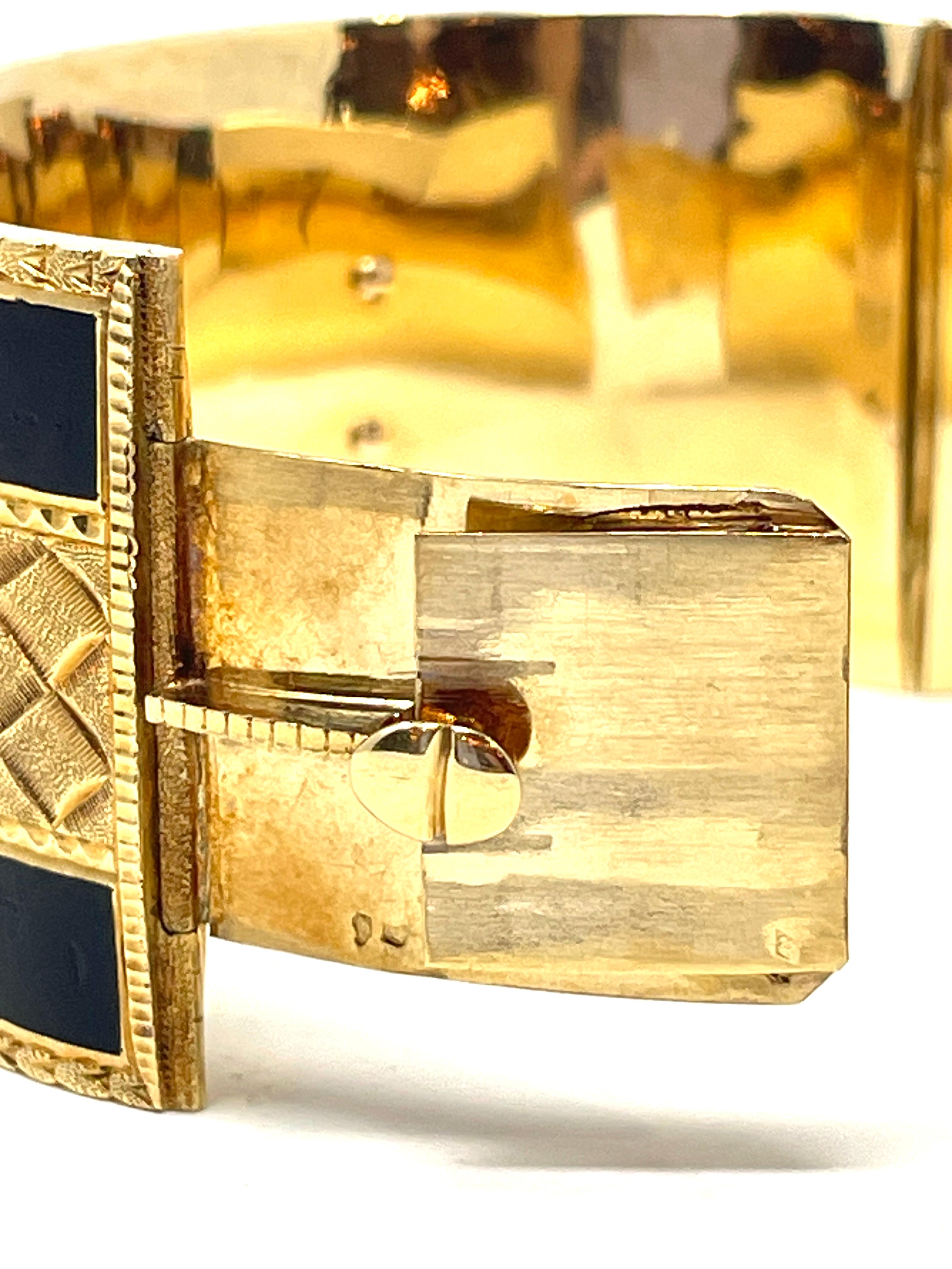 Antikes Armband aus 18 Karat französischer Emaille und Diamanten im Rosenschliff 5