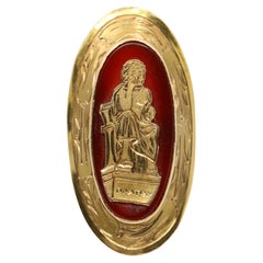 Antique 18K Gold Agate Ring