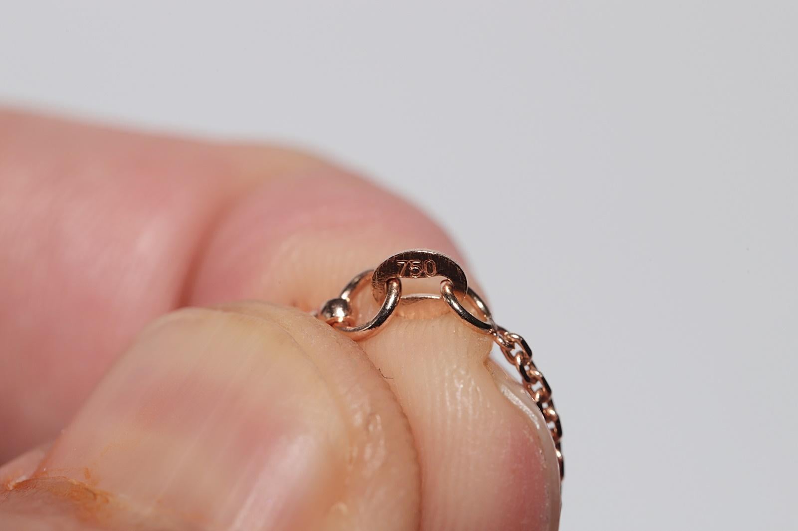 Collier pendentif ancien en or 18 carats et argent avec diamants naturels taille rose en vente 7