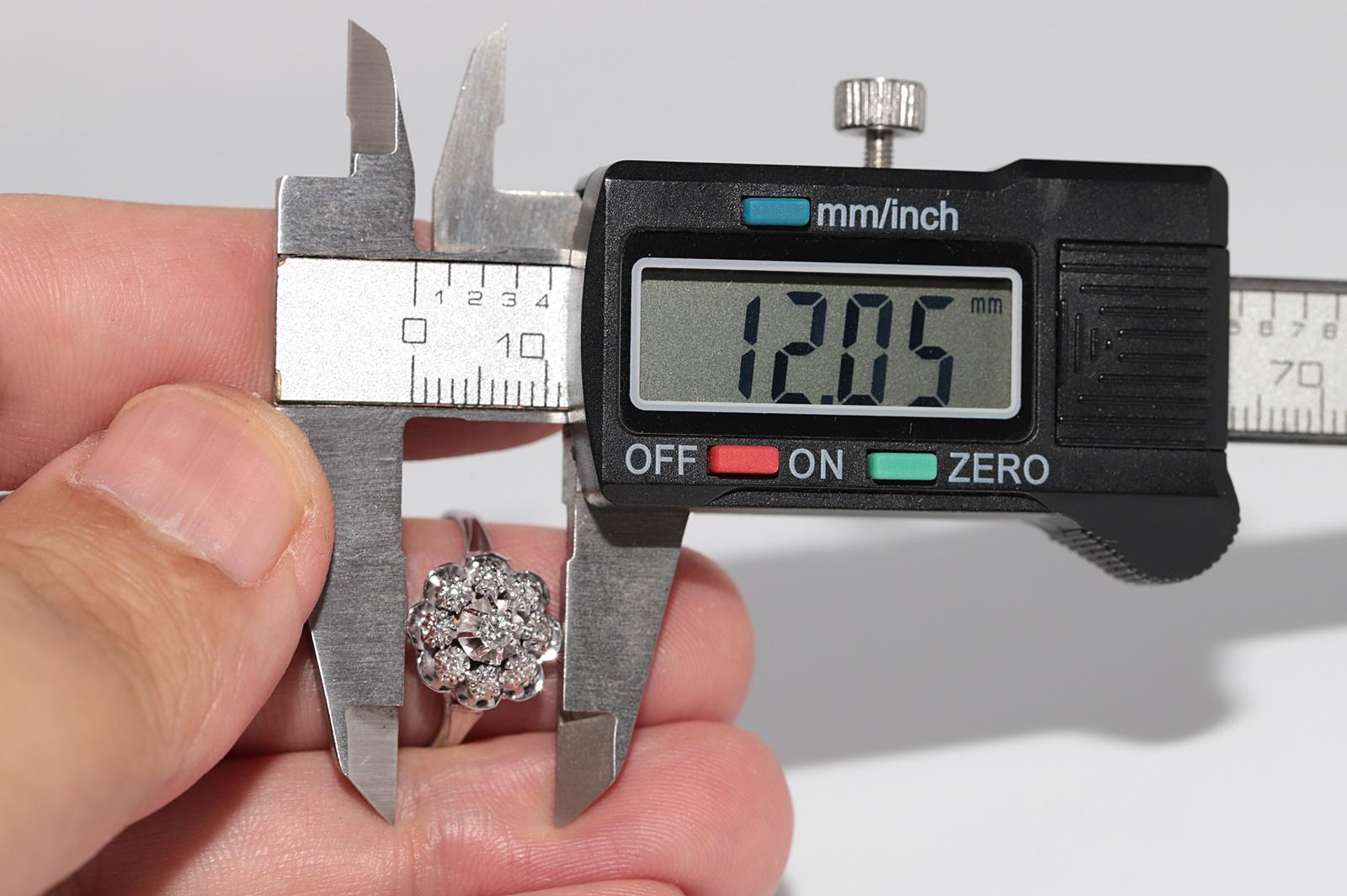 Bague ancienne en or 18k Art Deco Or 18k Diamant Naturel Décoré Design/One en vente 9