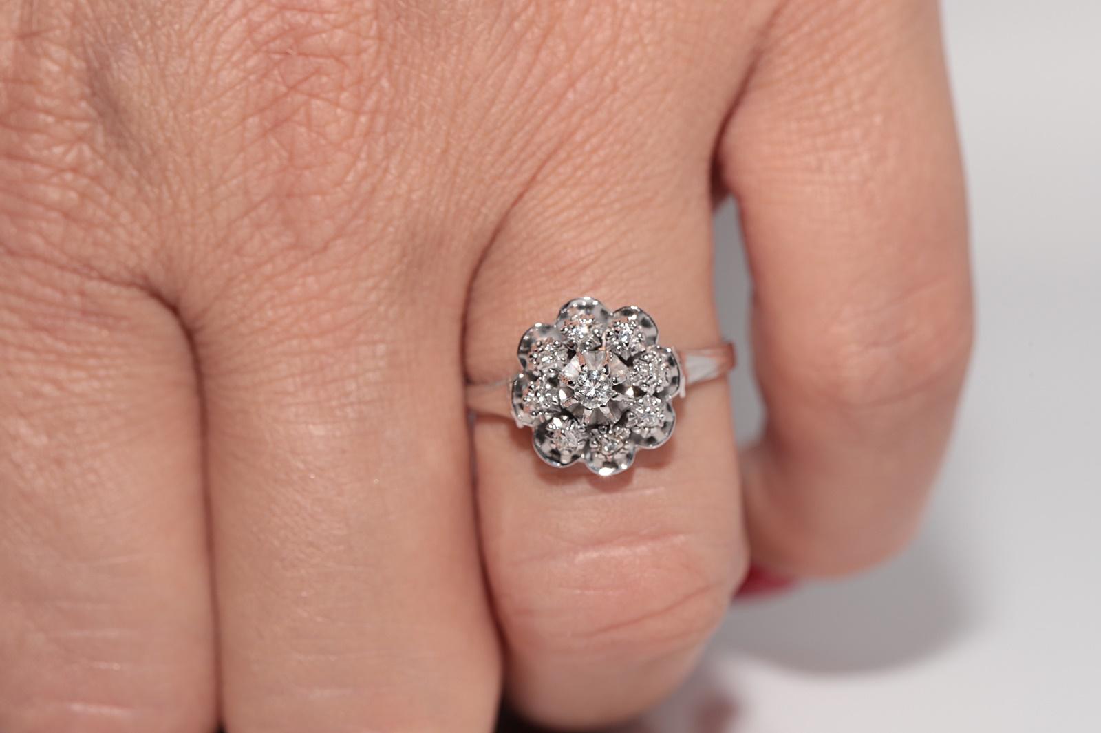 Art déco Bague ancienne en or 18k Art Deco Or 18k Diamant Naturel Décoré Design/One en vente