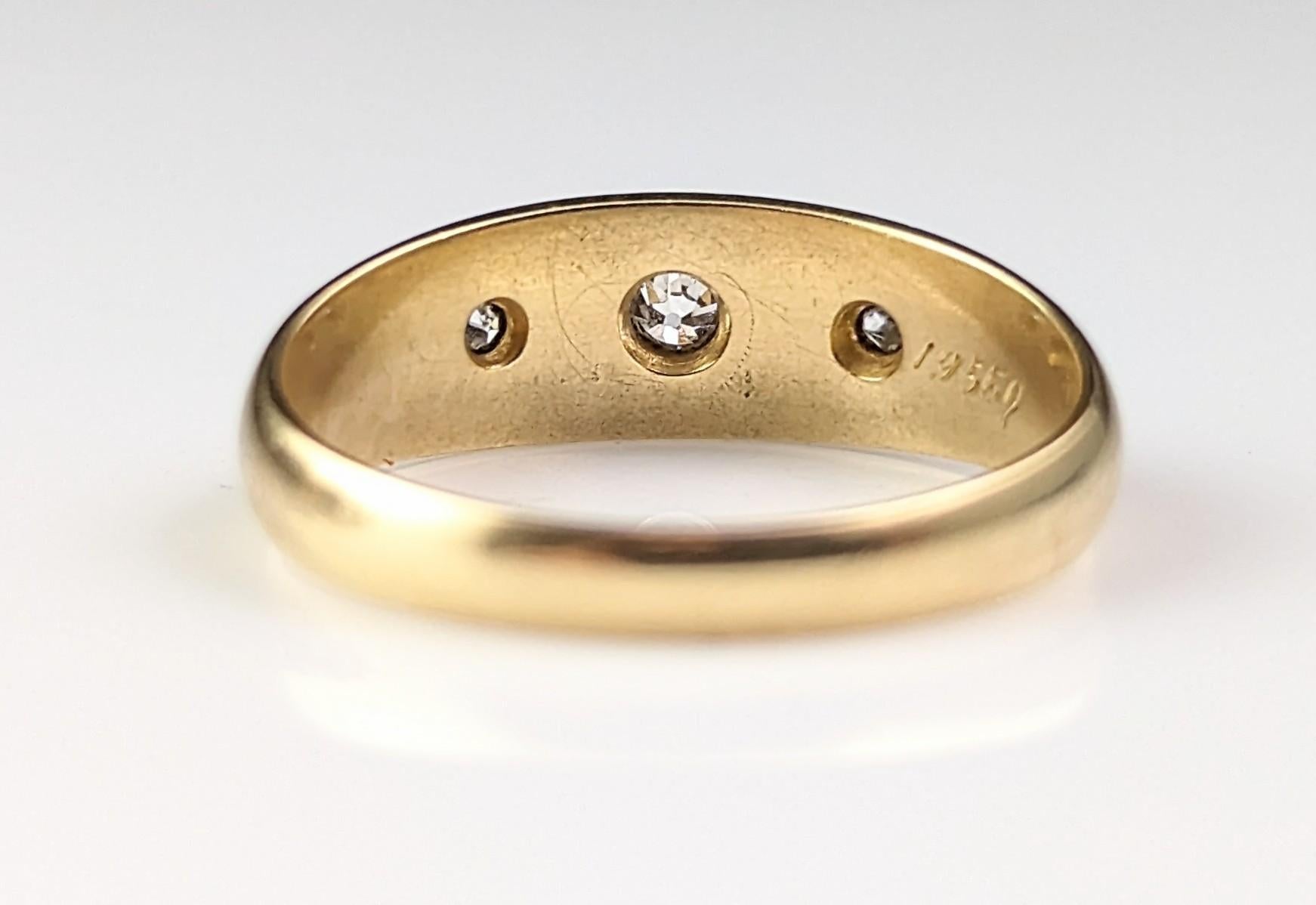 Antique 18k gold Diamond star set ring, celestial, Victorian  3