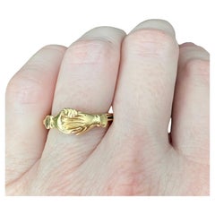 Antique 18K Gold FEDE GIMMEL Ring