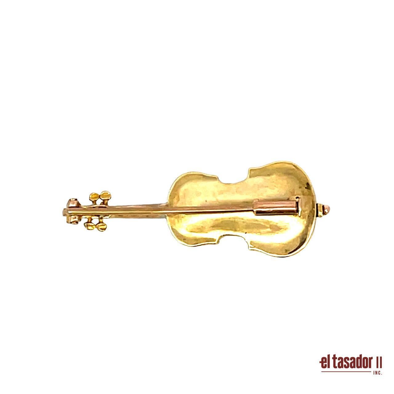 Art Déco Spilla per chitarra in oro antico 18 carati - 6,8 g in vendita