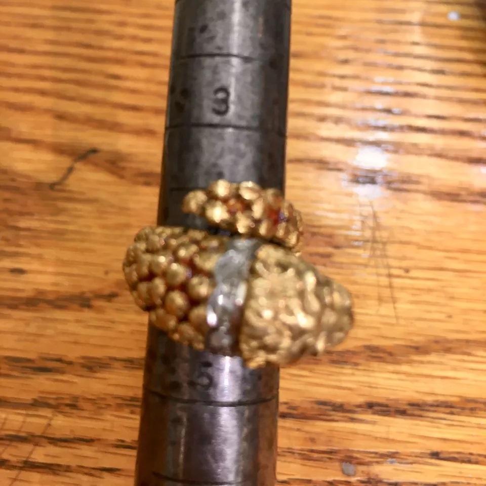 Antique 18K GOLD Possible Llias Lalaounis Ring 7.7 Gram Size 5 Adjustable Enamel For Sale 6