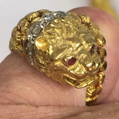 Anello antico in ORO 18K Possibile Lalaounis 7,7 Grammi Misura 5 Smalto Regolabile