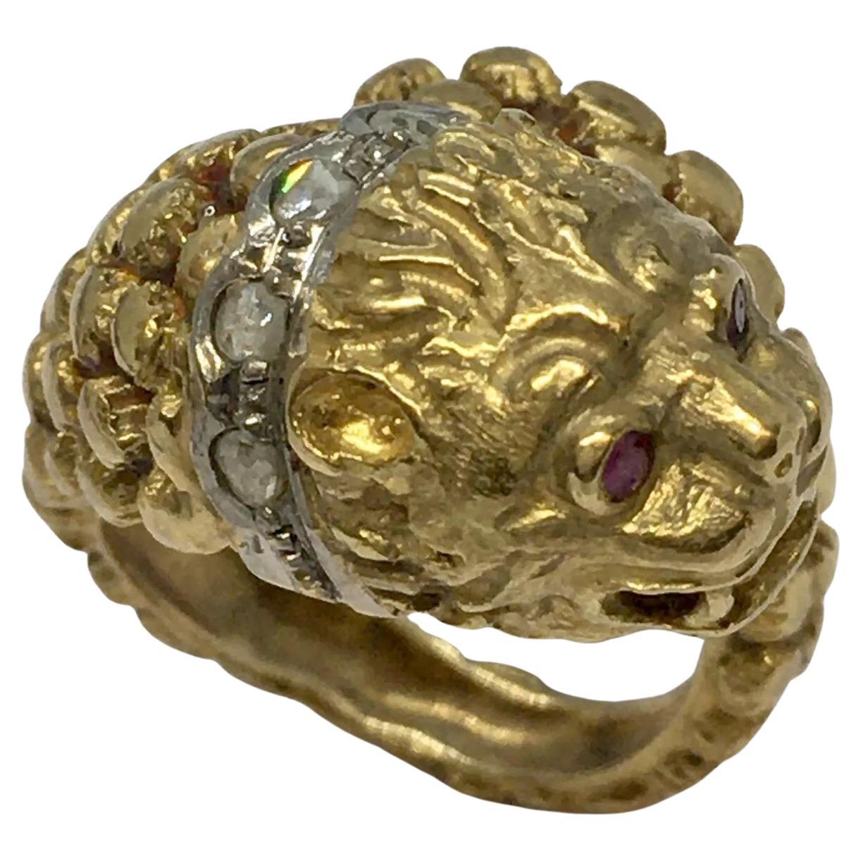 Antique 18K GOLD Possible Llias Lalaounis Ring 7.7 Gram Size 5 Adjustable Enamel For Sale
