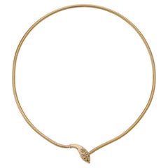 Antique 18K Gold Snake Necklace