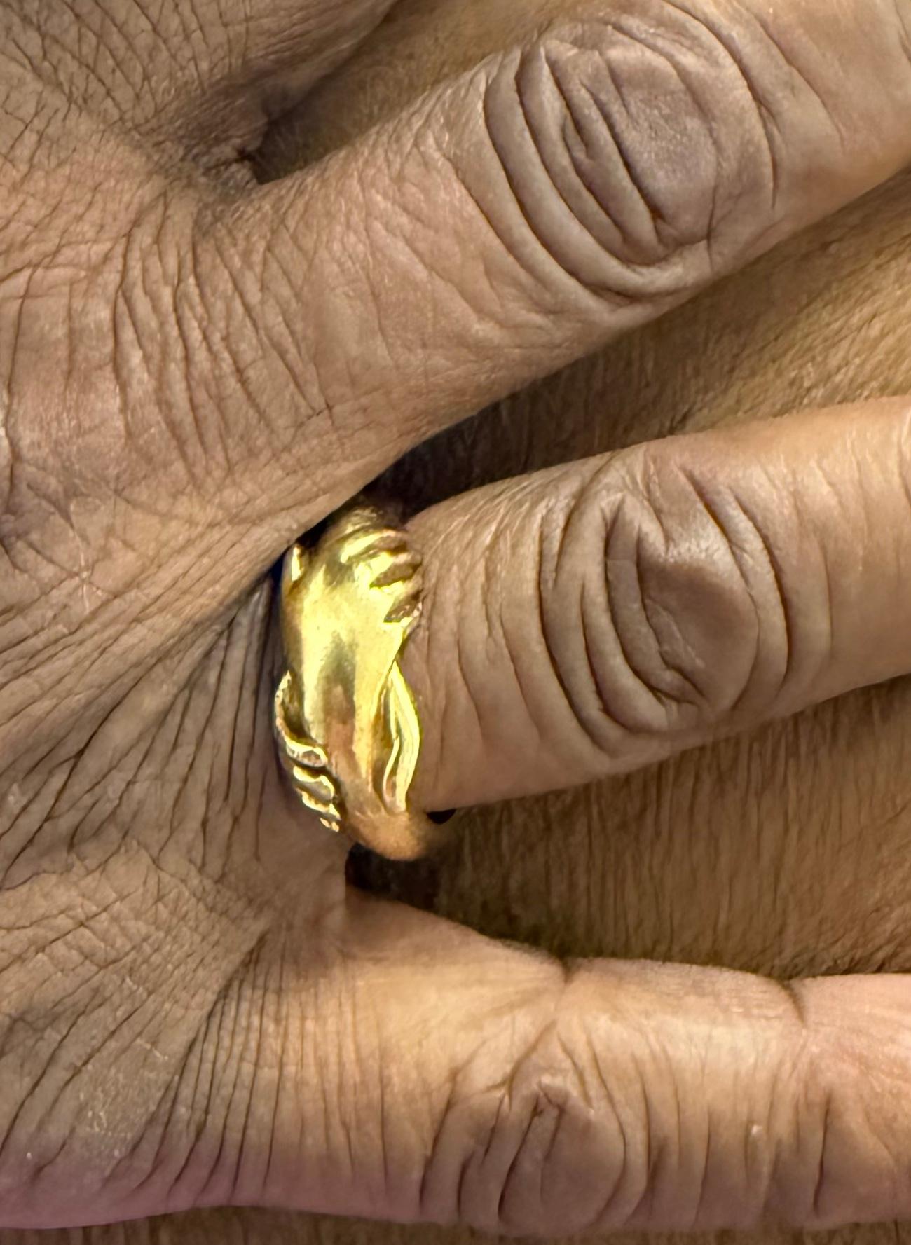 Antique 18K fede friendship ring circa 1880 For Sale 5