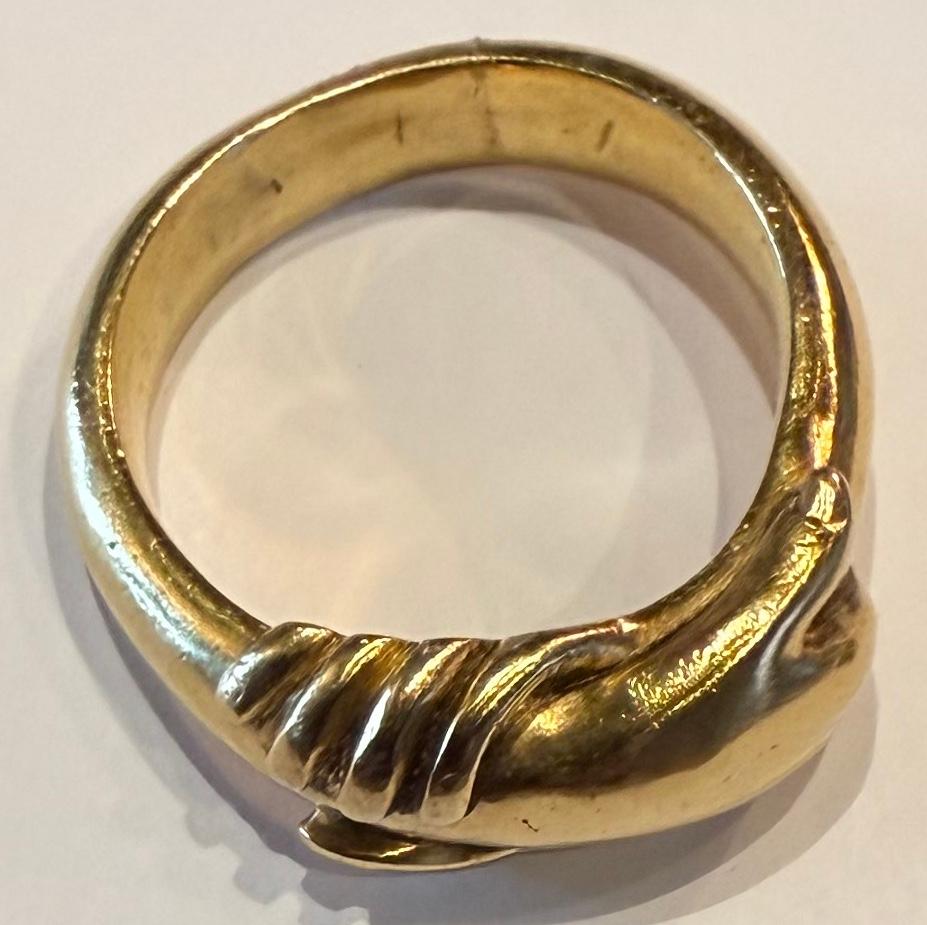 Antique 18K fede friendship ring circa 1880 For Sale 1
