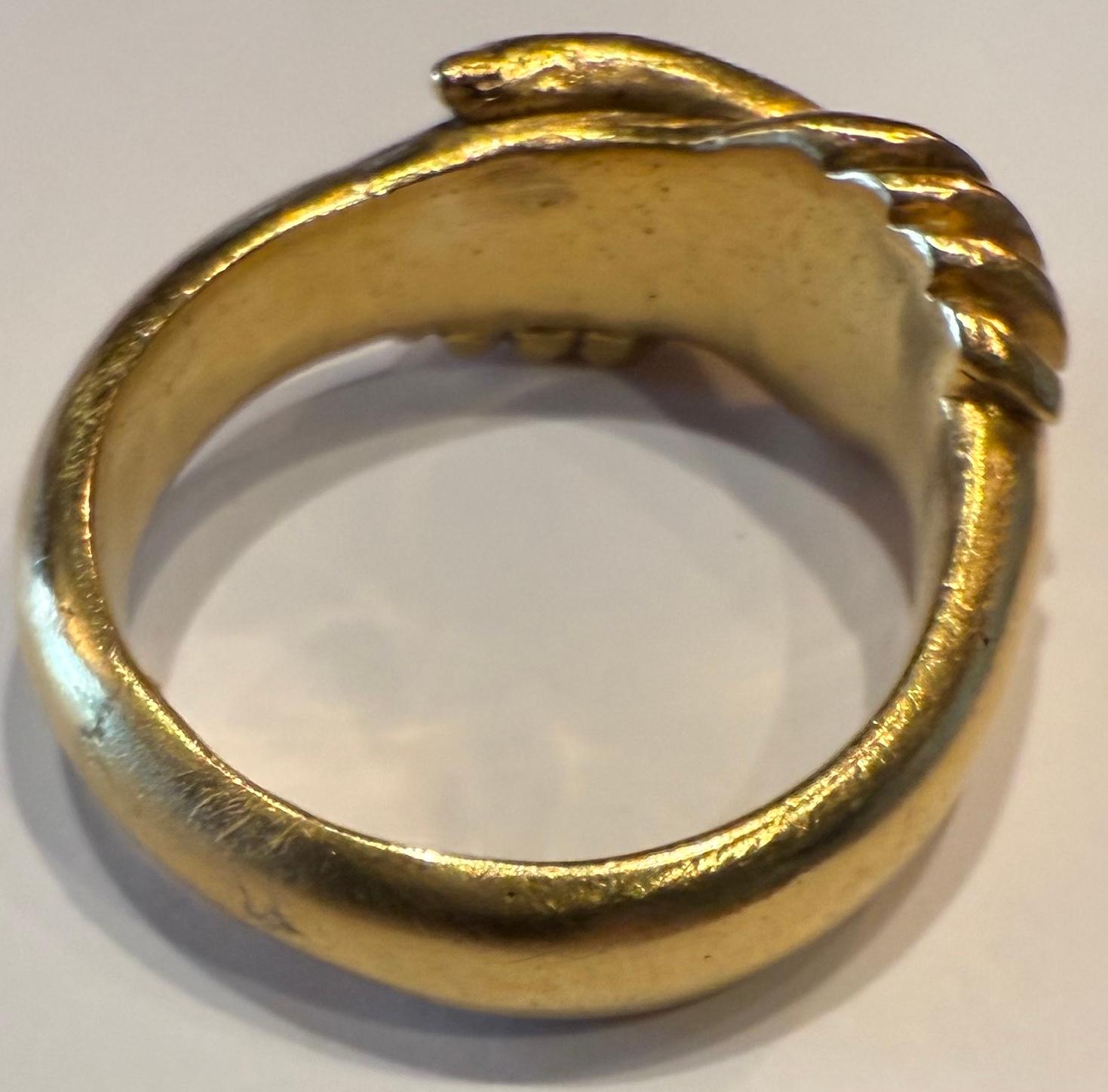 Antique 18K fede friendship ring circa 1880 For Sale 2