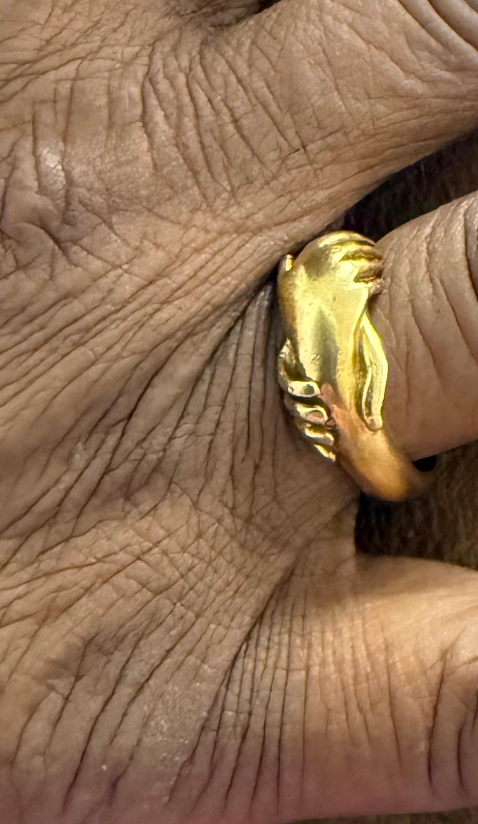 Antique 18K fede friendship ring circa 1880 For Sale 4